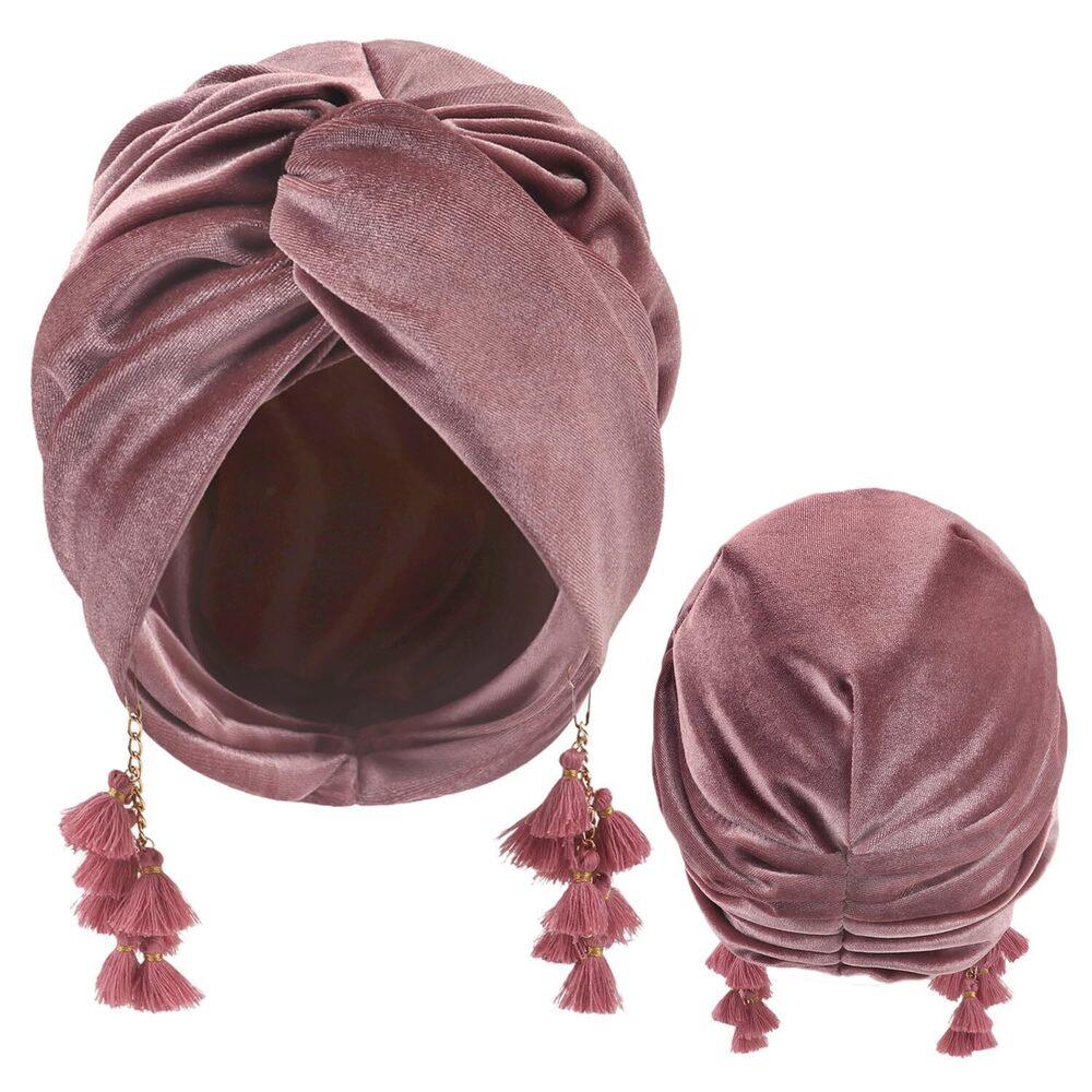 3063 Turban,Cozy Polyester Velvet Turban Hats,Indian Turbans Hats Head